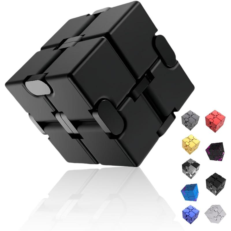Toys Metal Infinity Fidget Cube for Stress and Anxiety Relief/ADHD, Fidget Finger Durable Sensory Gift Present for Adults Teens
