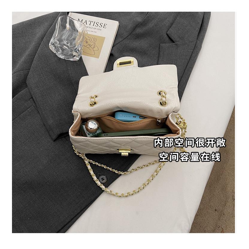 IELGY Ladies Messenger Bag Fashionable All-Match Diamond Chain Spring Summer One-Shoulder Underarm Small Square Bag