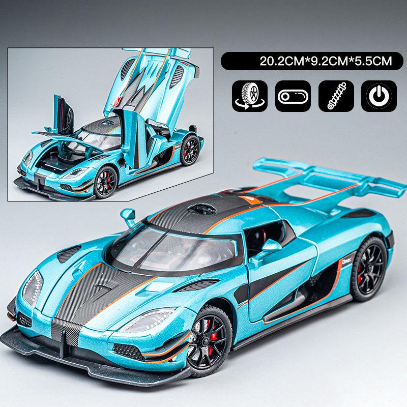 1:24 KNSG Jesko Absolut ONE 1 Gemera GT Supercar Alloy Metal Diecast Model Car Boy’s High Simulation Miniatures Holiday Present