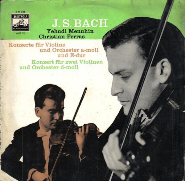 

LP Record JOHANN SEBASTIAN BACH YEHUDI MENU Konzerte Fr Violine Und Orchester E91025 Electrola Germany Classical Used