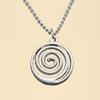 Eye Catching Pendant Necklace Unique Swirl Pendant Clavicle Chain Adjustable