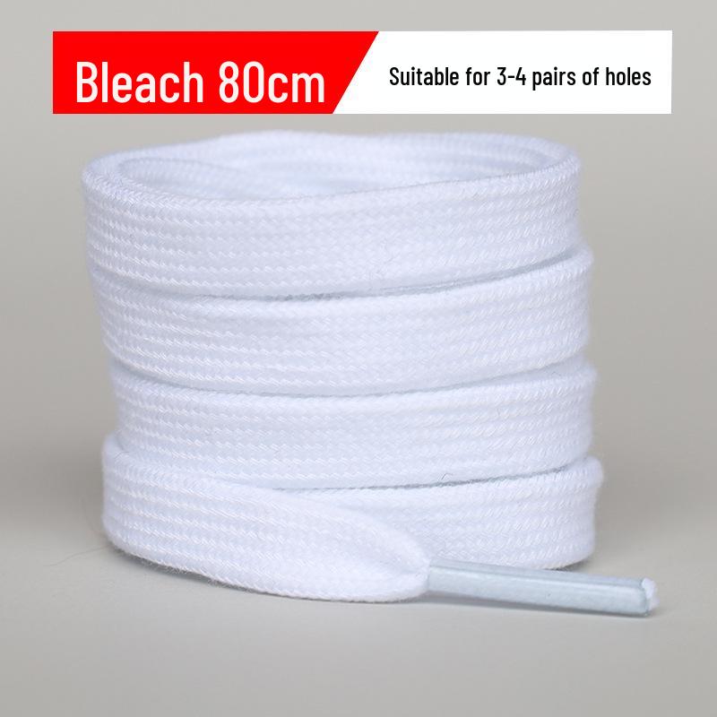 Mångsidiga platta bomullssnören för canvas-skor med snäcktå - Finns i ren vit, off-white och svart för män och kvinnor