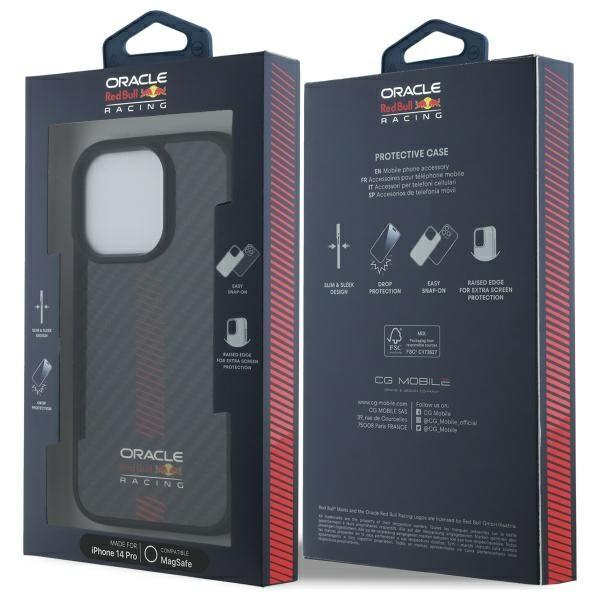 Red Bull Rbhmp14L24Cfgsmk Iphone 14 Pro  6.1 Hardcase Czarny/Black Carbon Fiber Power Bar Magsafe