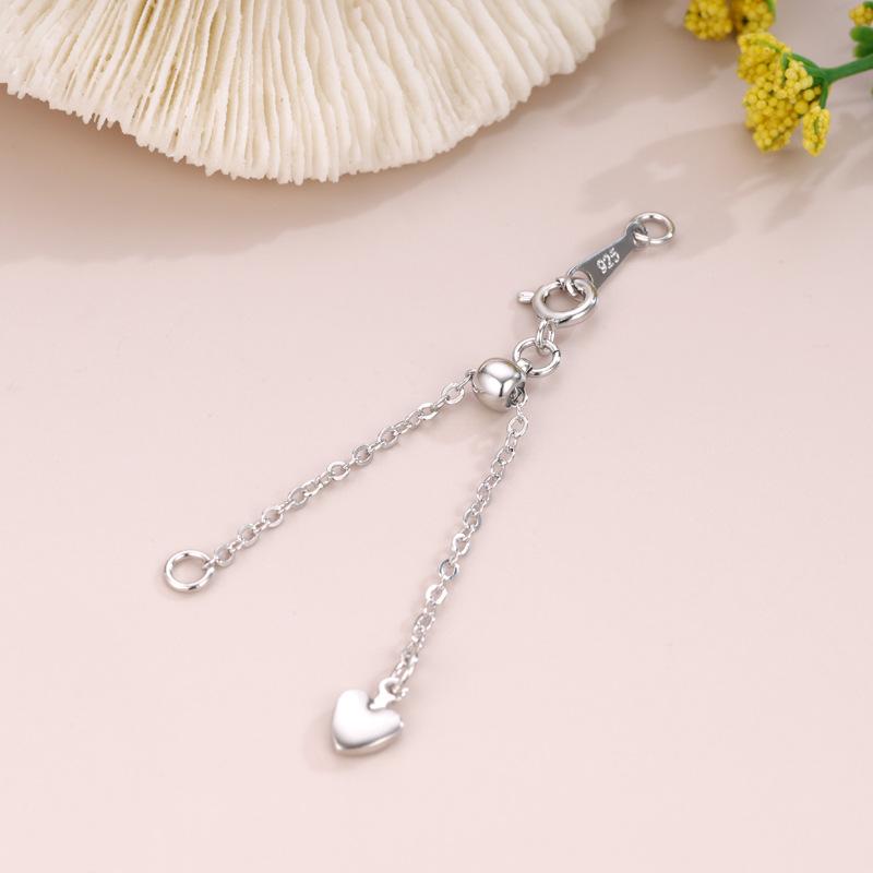 Adjustable Heart Tail Chain for DIY Bracelets and Necklaces - Universal Extension Chain Accessory