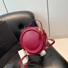 Niche Retro Hong Kong Style Women's Round Handbag - 2025 Early Spring Fashion, Versatile Single Shoulder Crossbody Bag