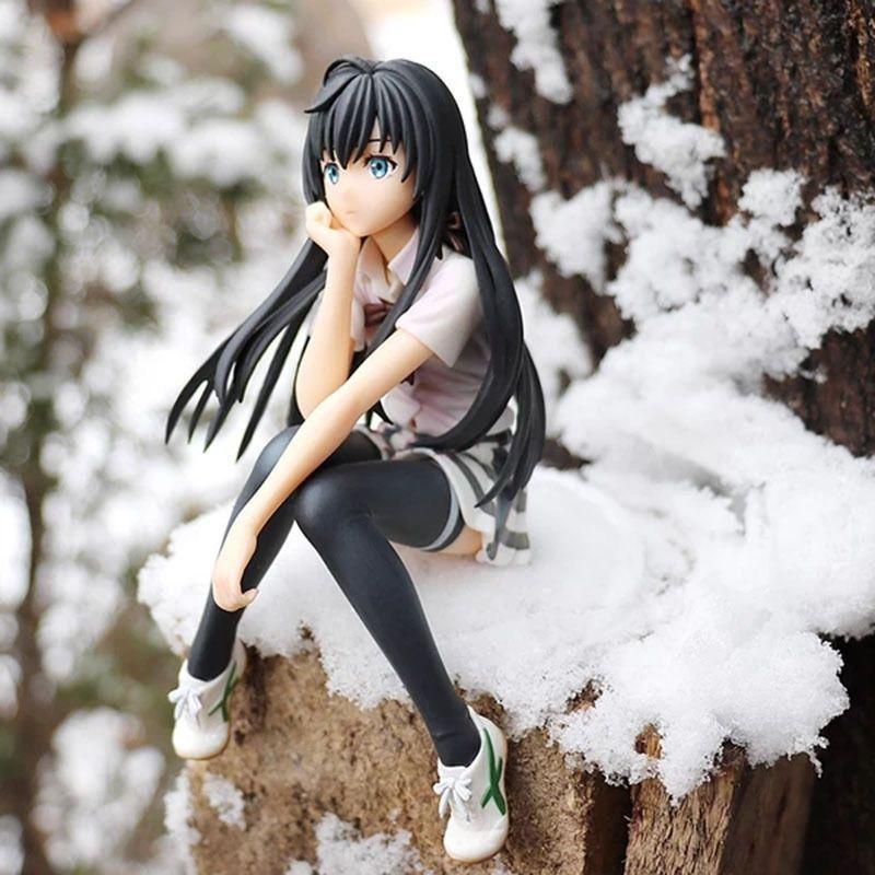 Seated Yukino mobile phone case car anime figure model beautiful girl ornaments youth decoration love story