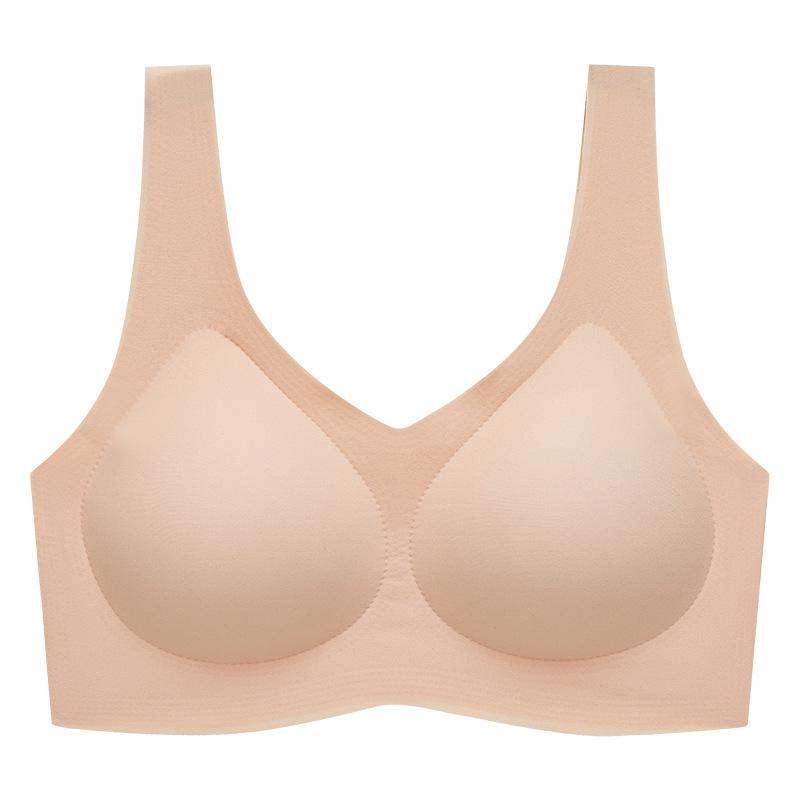 Bright Red Large Wedding Underwear Bra with Wide Straps, Machine Washable, Seamless, Anti-Sagging, Fixed Cup