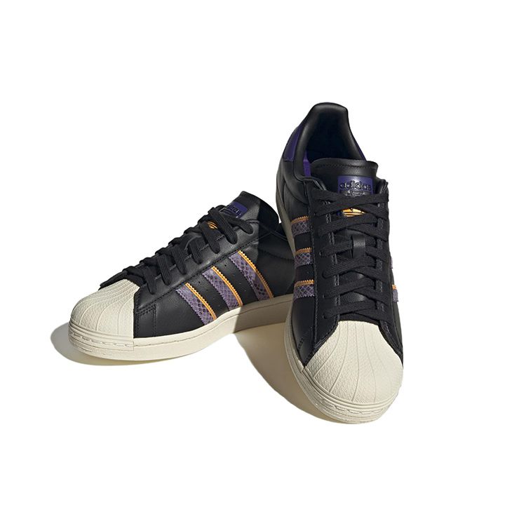 Adidas Superstar Black Violet Fusion Snakeskin Men Sneakers Core-Black Cream-White FZ6475