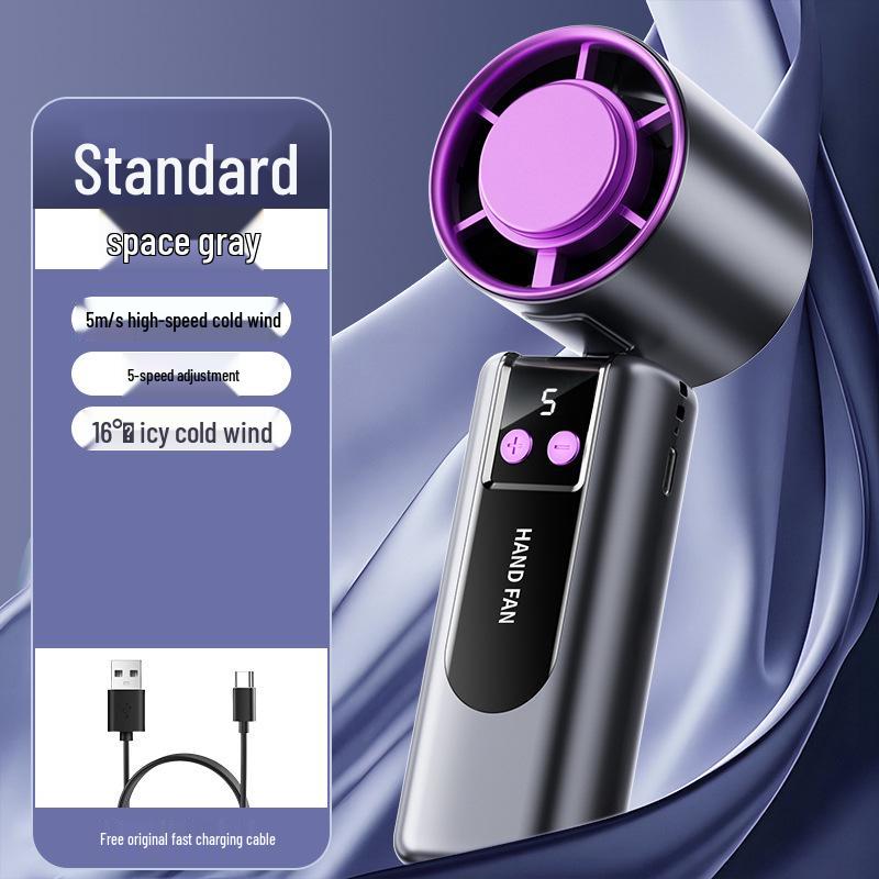 High-Speed 199-Speed Portable USB Turbo Fan with Digital Display & Folding Design 54*56.5*156