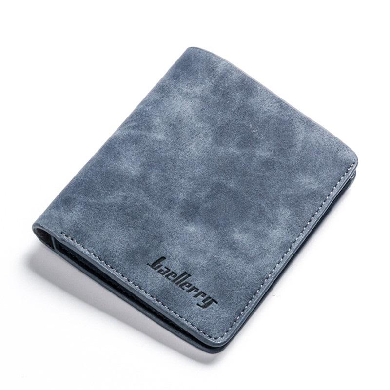 Baellerry Short Style Mens Wallets Business Card Holder Faux Leather Bifold Wallet Purse for Men Gifts GZW