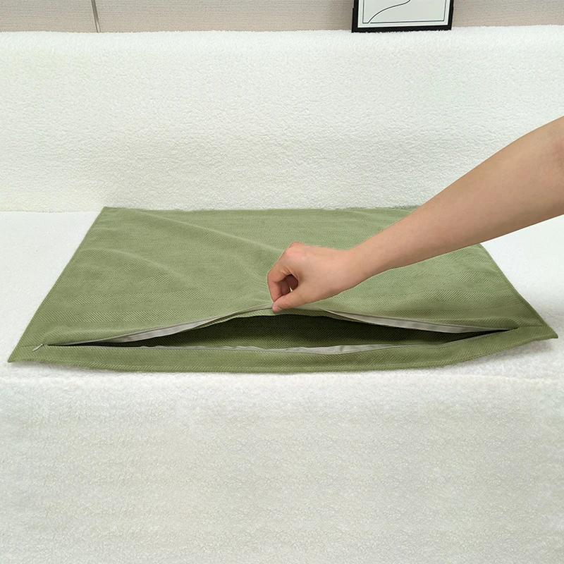 40/45/50/60/70cm Chenille Big Cushion Cover Bamboo Textured Solid Color Throw Pillow Case for Bedroom Sofa Home Decorative