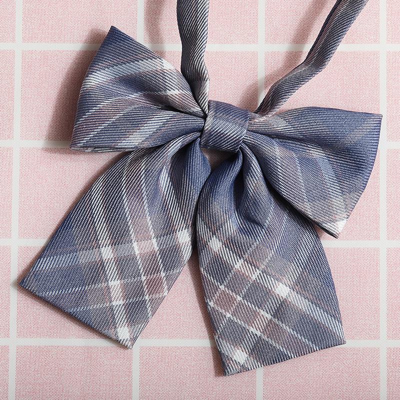 Jk Japanese Plaid Korean Version Of Collar Flower Graduate Female Collar Flower College Wind Streamer Jk Bow Shirt Accessories Sailor Suit
