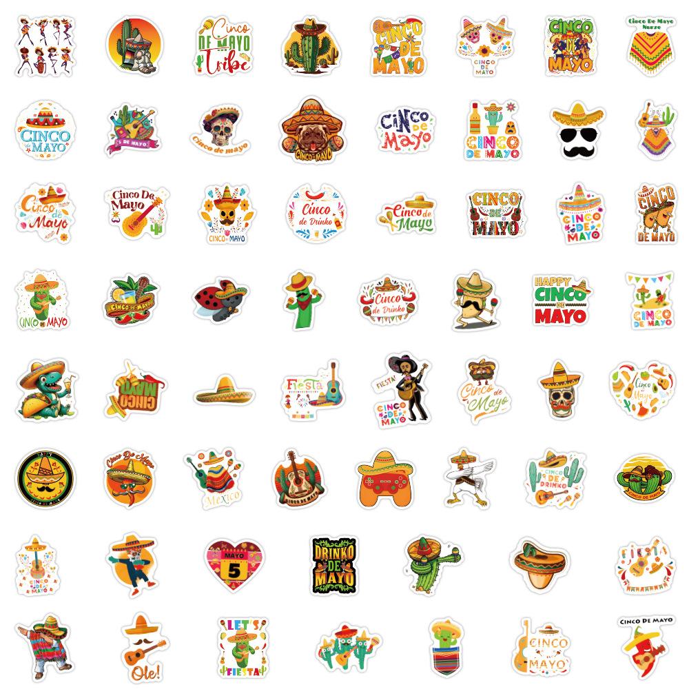 60 New Cinco De Mayo Graffiti Stickers Notebook Suitcase Stickers