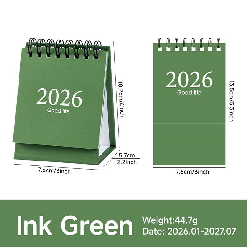 2026 Simple Calendar Small Desk Calendar Creative Coil Calendar Planner Desktop Decoration Office Stationery