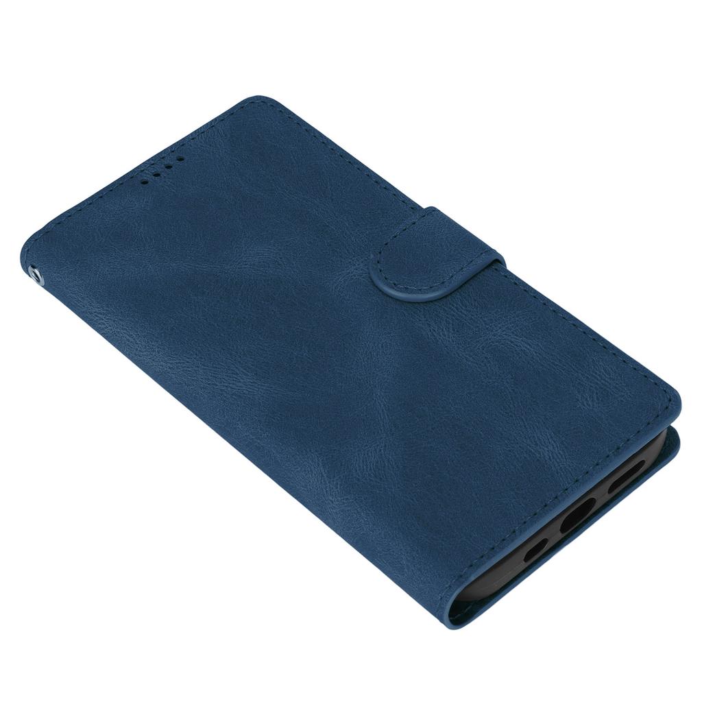 Classic PU Leather Wallet Card Flip Case Magnetic Buckle Phone Cover Shell for Iphone 13Blue