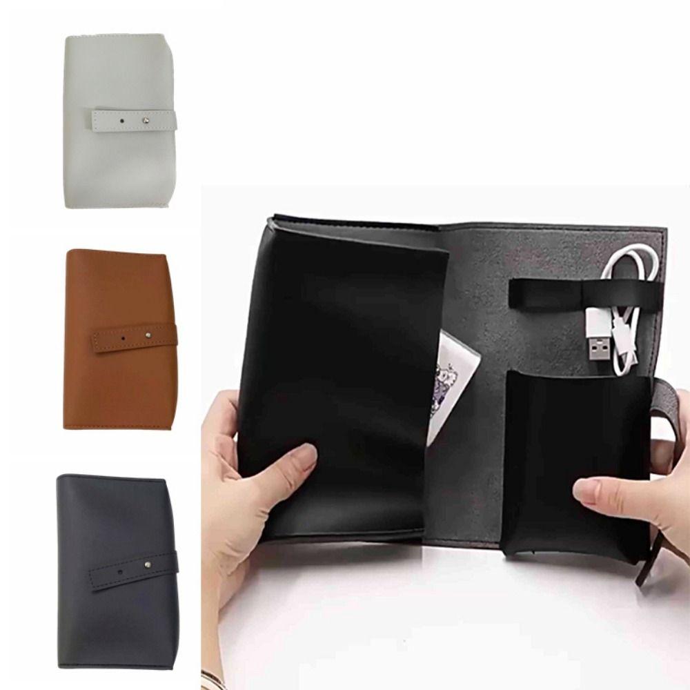 PU Leather Cable Organizer Pouch Durable Data Cable Storage Bag School Accessories