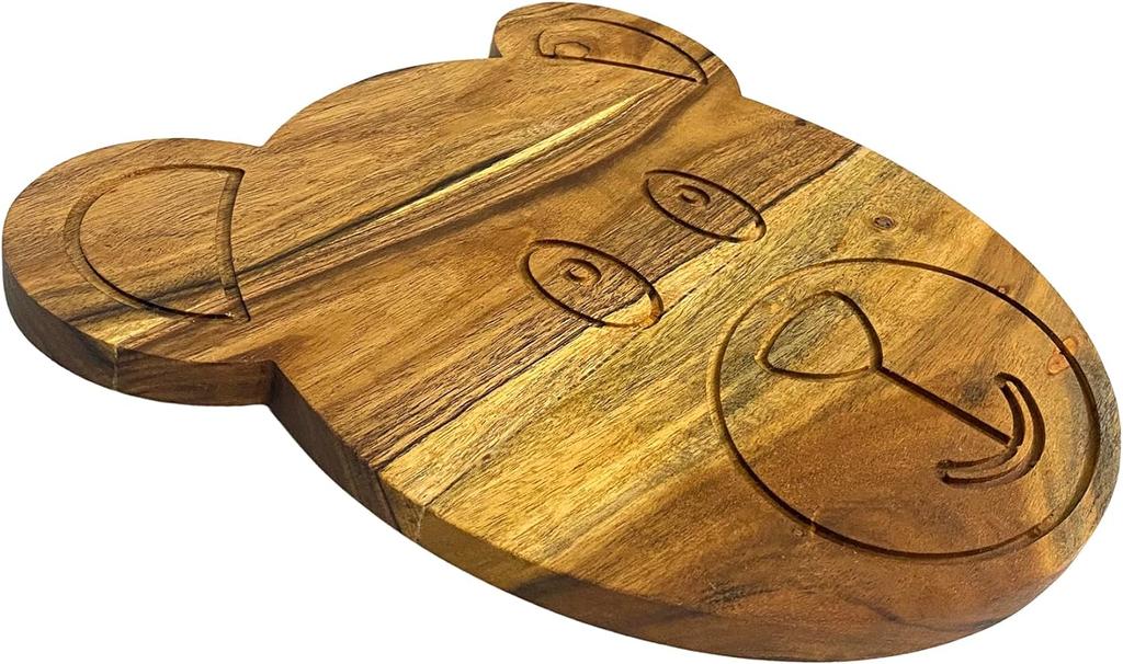 Acacia Wood Cutting Boards for Kitchen, Wooden Serving Charcuterie Board, Chess Print Wood Board, Ideal for Chopping Meat, Fruits, Cheese 12.5"x12.5"