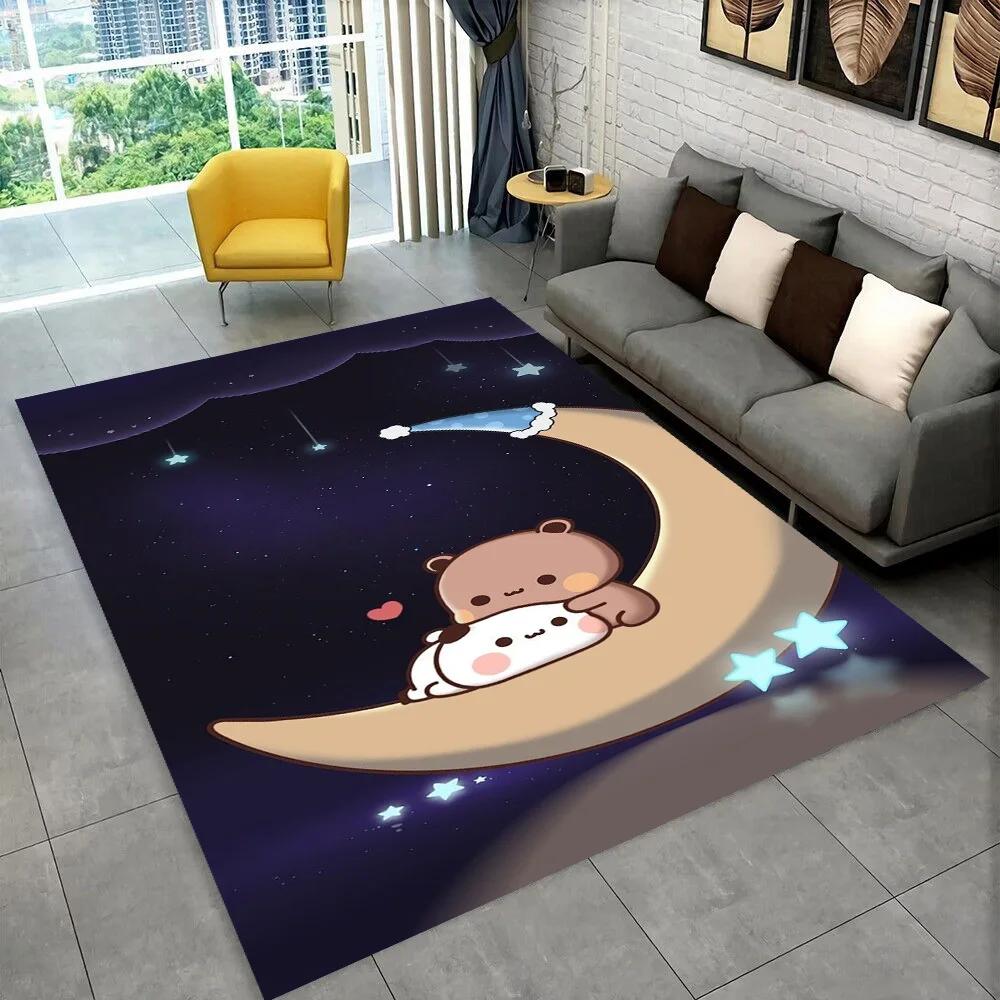 27 Style New Bubu Dudu Love Cartoon Bear Carpet Rug for Living Room Bedroom Home Sofa Decoration,kids Play Non-slip Floor Mat
