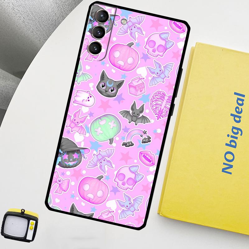 

Pastel Goth Witchy Phone Case For Samsung Galaxy S25 Ultra S20 S21 S22 S23 Plus S24 Ultra S9 S10 S25 FE Cover Galaxy S23Ultra