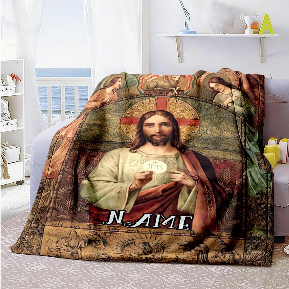 Belief Customize Text Blanket Gift Customizable Blanket Ultra-Soft Throw For Seaside Office Home Decor Sofa All-Season Use