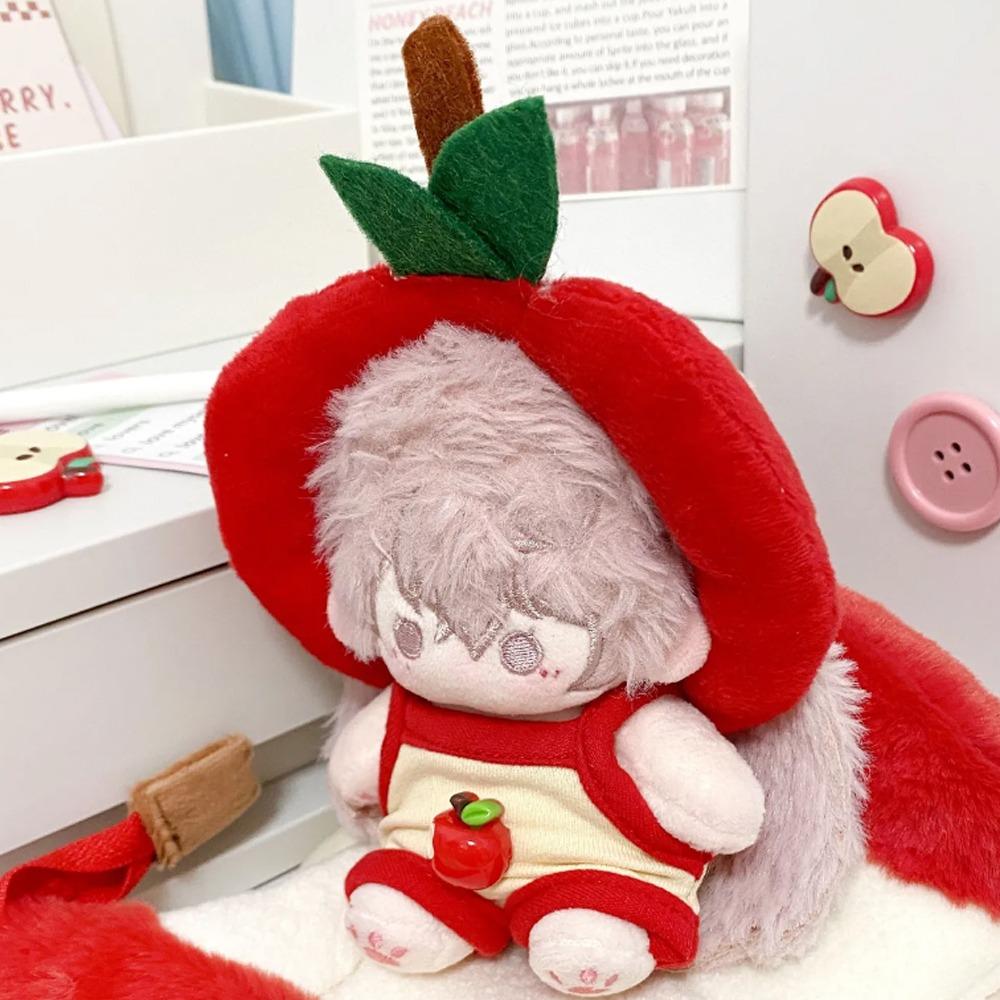 1 set Fruit Hat Cotton Doll's Clothes Red Set Plush Doll Clothes 20cm Cotton Doll