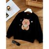 Kids Sweatshirt Crewneck Sweatshirt , Fashionable  Sweatshirt with Capybara Milk Tea Cartoon Print, Kids' Fashion Casual Wear