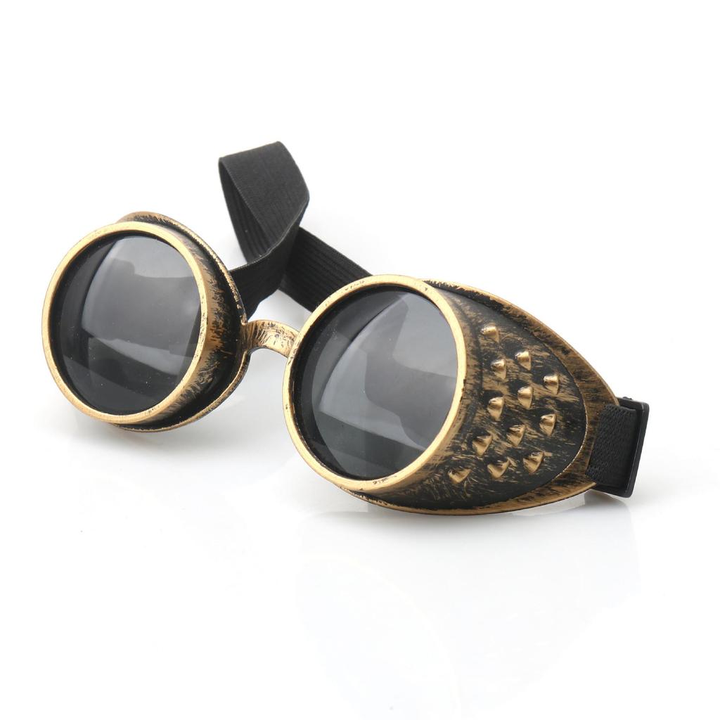 European Steampunk Retro Goggles - Round Eye Mask Sunglasses for Halloween Party