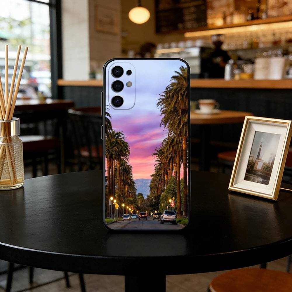 

Sunset Phone Case For Samsung S25,S24,S21,S22,S23,S30,Ultra,S20,Plus,Fe,Lite,Note,10,Black Cover Samsung S20plus5G