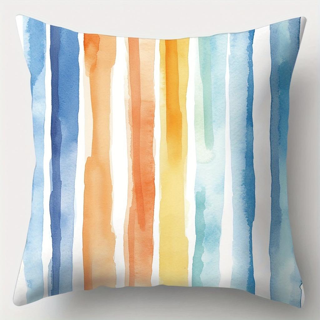 Home Decor Abstract Brushstroke Pattern Throw Pillow Covers Pattern Cushion Cover Suitable For Sofa Bedroom Car Pillow Cover