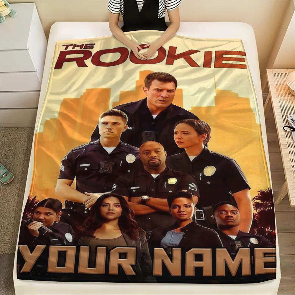 1pz Coperta Flanella Personalizzata Nome The Rookie Fantasia Adatta a Tutte le Stagioni per Arredo Casa Calore e Comfort Regali Regalo Festivo_lx