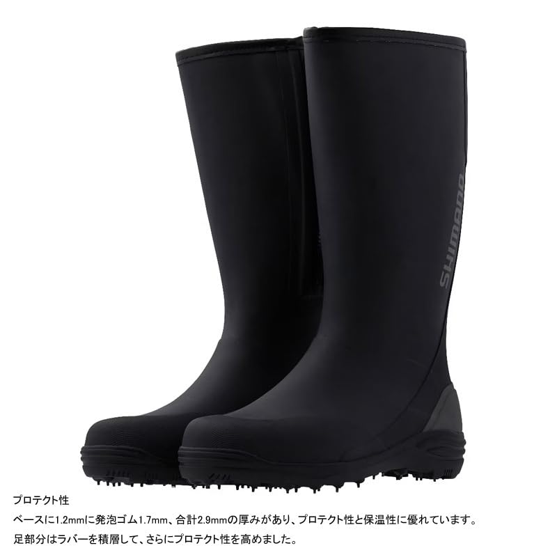 Zip Up Boots Black 2XL [Shimano] (Spike Sole) FB-040X