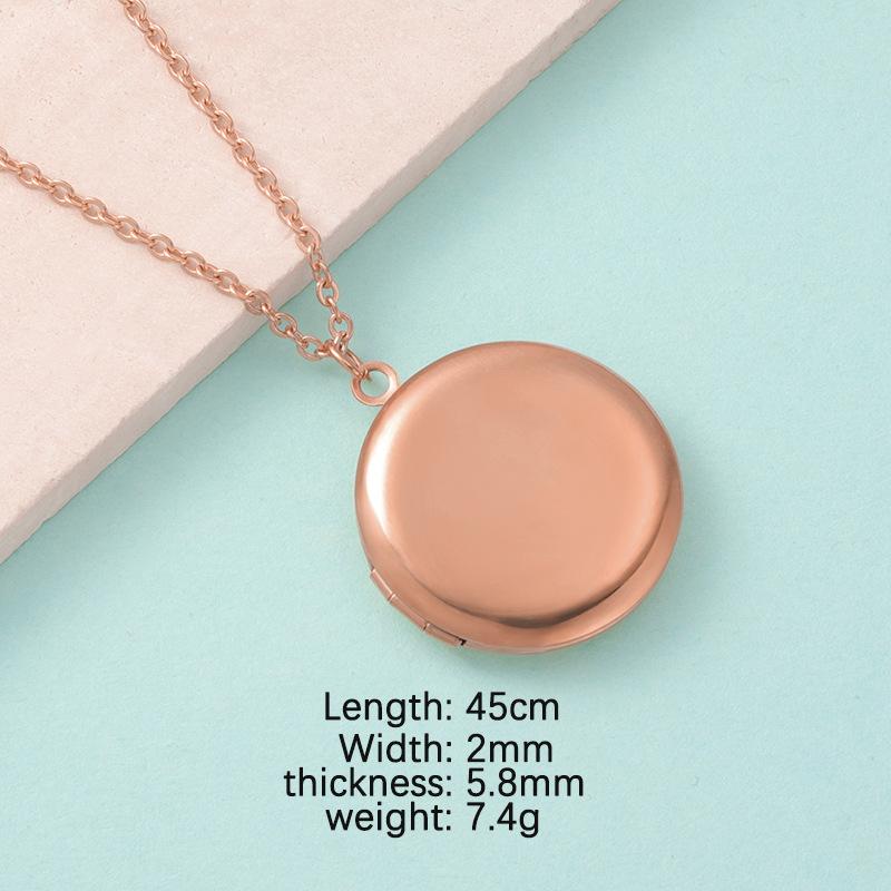 Roestvrij Staal Foto Medaillon Ketting Hart Rond Ovaal Gepersonaliseerde Herinnering Sieraden voor Vrouwen Mannen