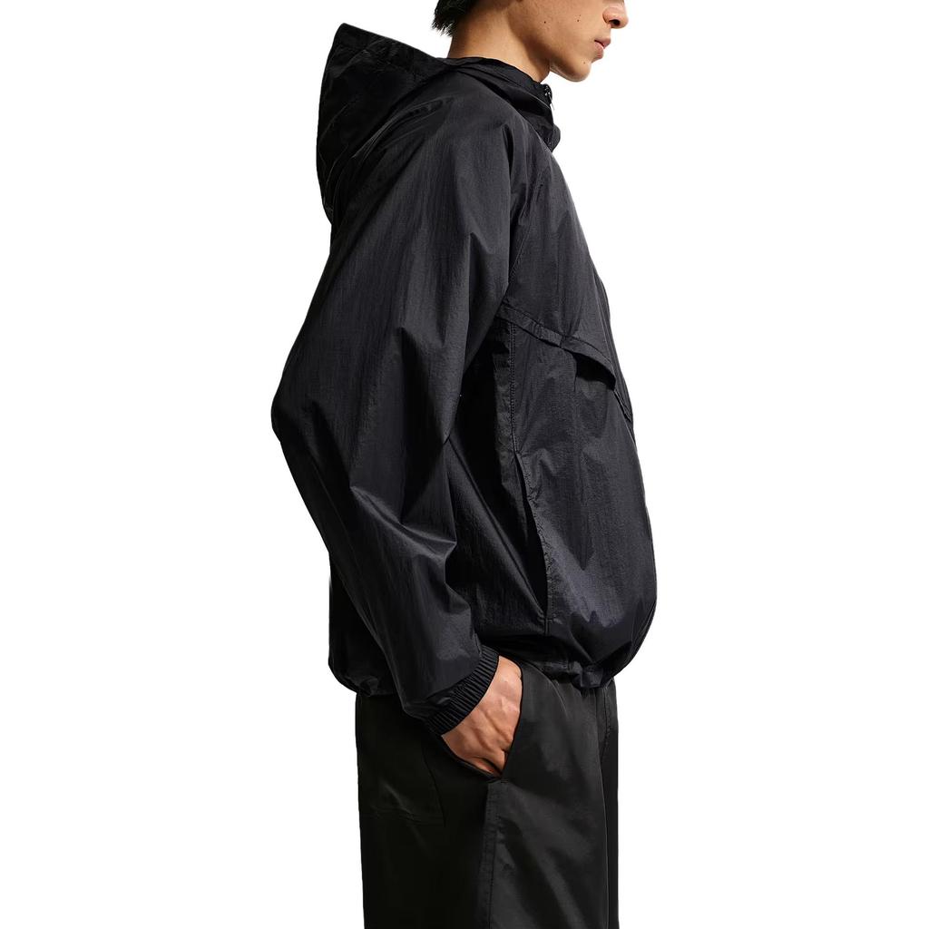 Nike WINDRUNNER Jackets Men's Black/White Hooded Non Detachable Modera