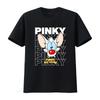Pinky Face Cartoon Character and the Brain T Shirt for Streetwear Casual Soft Top For Everyda