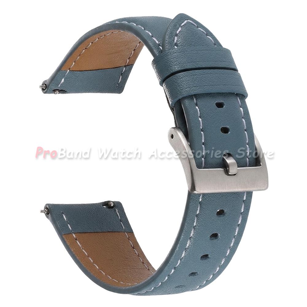 Universal Calfskin Band 18mm 20mm 22mm Watchband Soft Genuine Leather Watch Straps Men Women Business Bracelet Watch Accessories