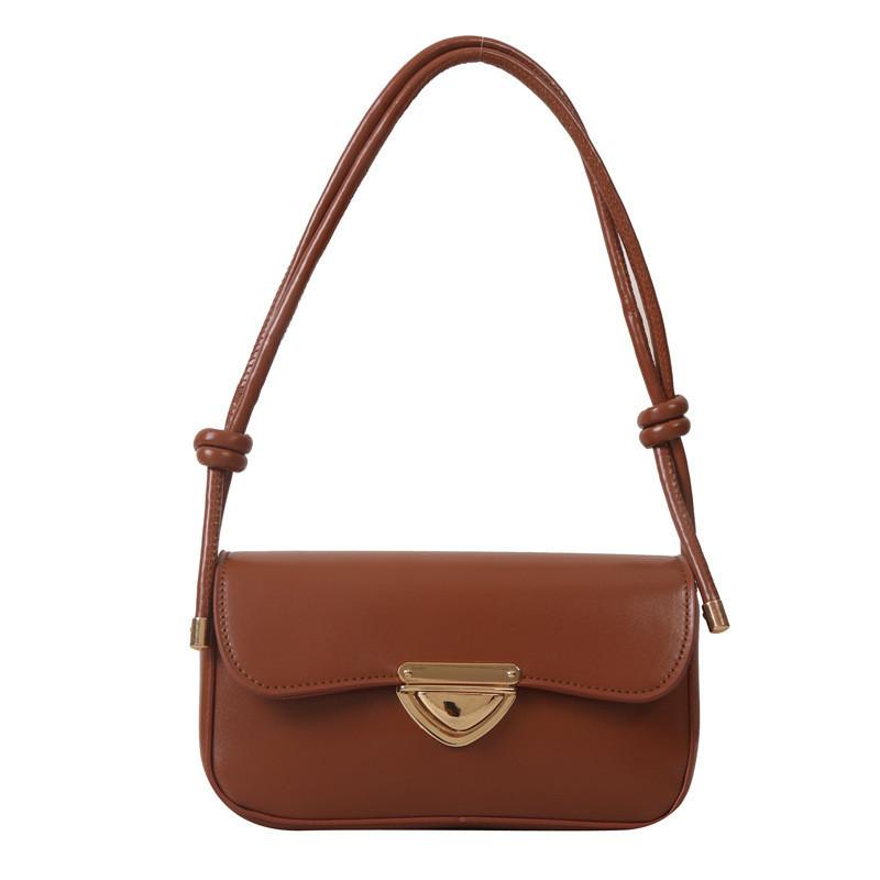 Trendy Underarm Bag 2023 Winter Collection Versatile Single Shoulder Tote Bag Chic Pu Material светло-коричневого