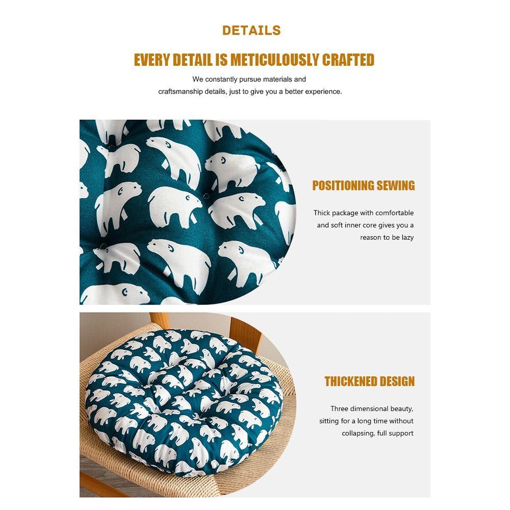 Solid Color Chair Cushion Nap Pillow Round Cushion Fashion Round Pad  Winter