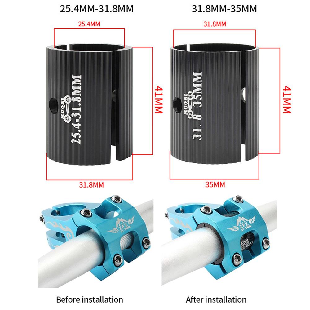 31,8 mm auf 35 mm Lenker Reduzierhülse Fahrradlenker Umbau Shim Reduzierstück Reduzierer Distanzstück