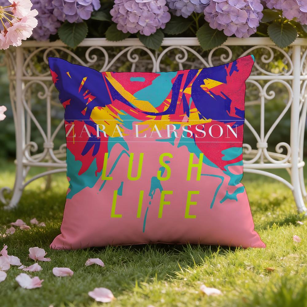 Singer Z-Zara L-Larsson Cushion Cover Home & Car Dual-Scene Pillow Cover: Reversible for Premium Comfort