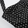 Women Summer Sweetheart Neck Polka Dot Ruffle Hem Slim Fit Sleeveless Camisole Top