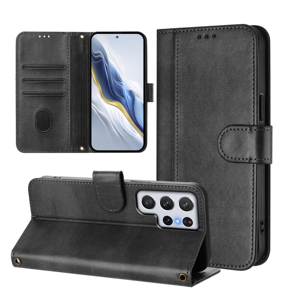 Magnetische Leder Klapphülle mit Kartenfächern Stoßfeste Abdeckung für Samsung Galaxy S23 Ultra S23 FE S23 Plus S22 Ultra S22 Pl