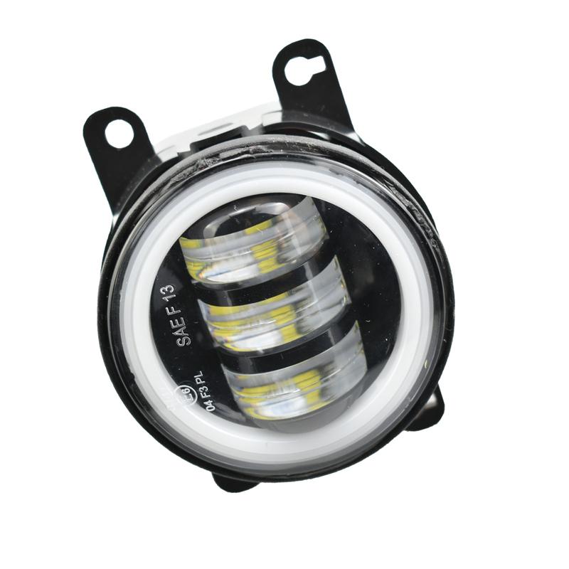 2PCS For Nissan Navara D40 2004-2015 For Nissan Leaf 2011-2015 LED 12V Fog Lights Angel Eye Fog Lamp Assembly DRL