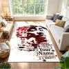 2pac Customized Name Area Rug Design for Hallway Study Room Decorate Room Bedrooms Anti-slip Rug Anime Office Decor Best for Christmas