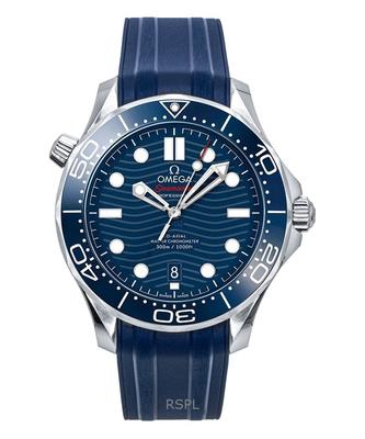 Seamaster Rubber Strap Blue Dial Automatic Diver's 210.32.42.20.03.001 300M Men's Watch