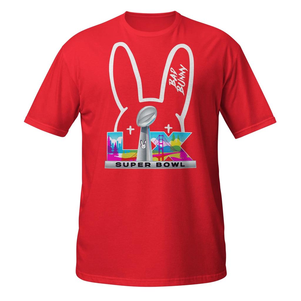 2026 New Bad Bunny Super Bowl 2026 Graphic Cotton Unisex Shirt Y2k Hip Hop ONeck Short Sleeve Unisexs Womens Tshirt Summer