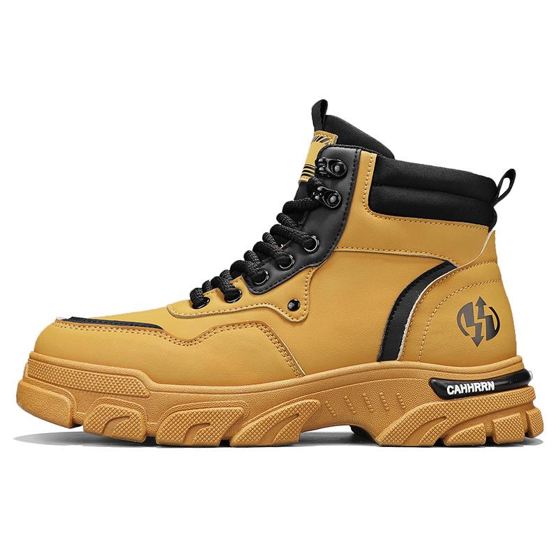 Martin boots men's shoes autumn and winter new medium tube short boots British style platform outdoor mountaineering retro tooling shoes