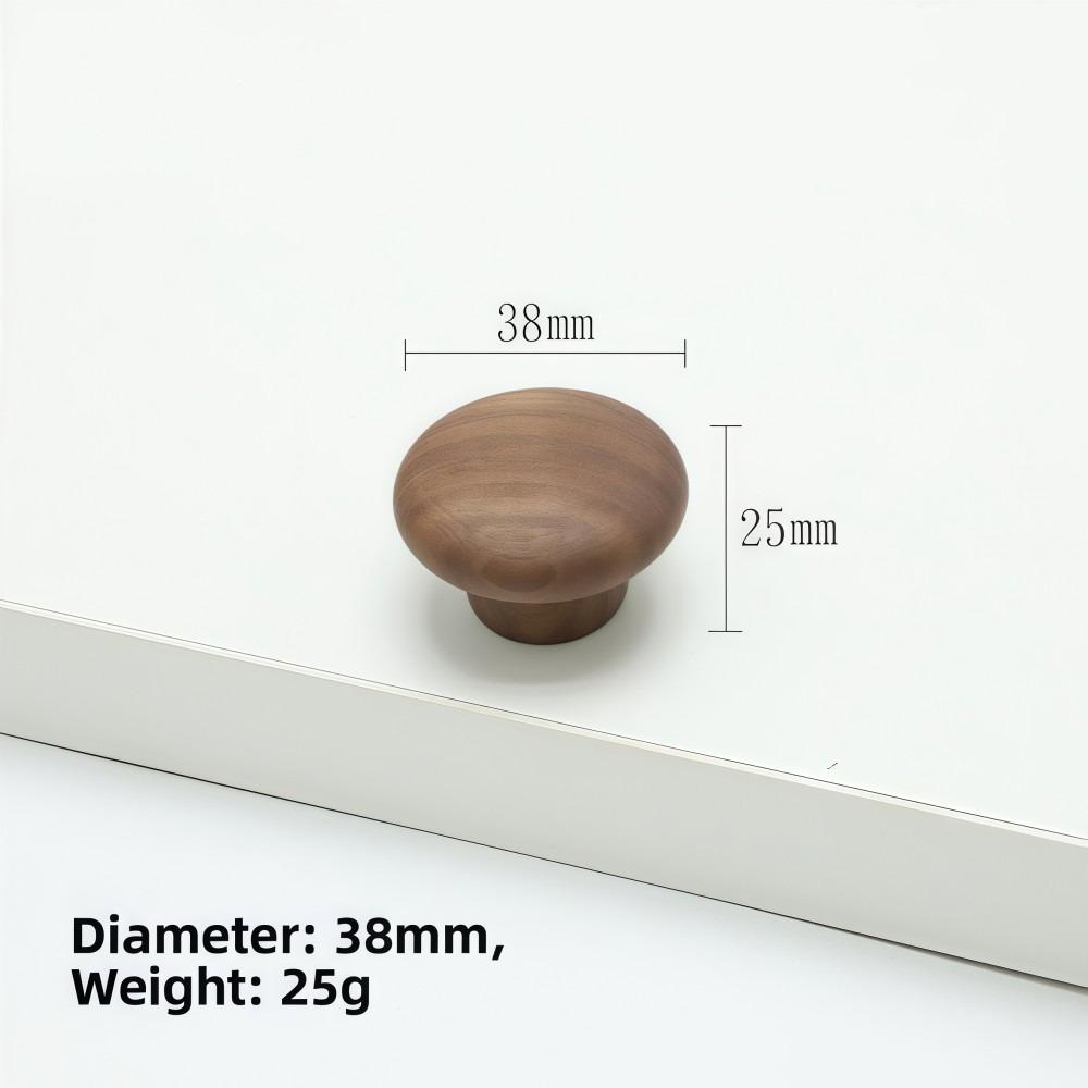 Nordic Style Cabinet Knob Handle Wooden Round Wardrobe Drawer Handles Square Solid Wood Lockers Knob Handle Cabinet Doors
