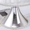 European Style Plated Circle Shape Fruit Plate,Silver Pearl Droplet Alloy Disc Home Cheese Food Tray,Snack Disc Table Decoration