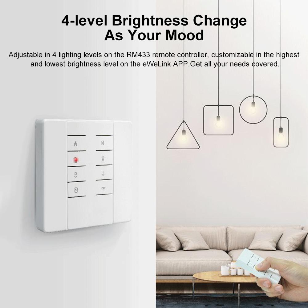 Smart Dimmer Switch Inteligentní stmívač s dálkovým ovládáním RM433R2 s nastavitelným jasem světla