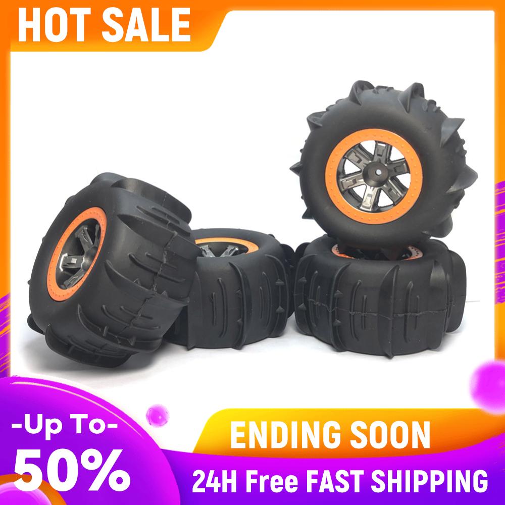 

4pcs On Road Car Tyres High Speed Racing Vehicle Tyres Black Orange for 1/10 RC 9125 9155 9156 S920 S921 104009 for Outdoor Auto China Mainland